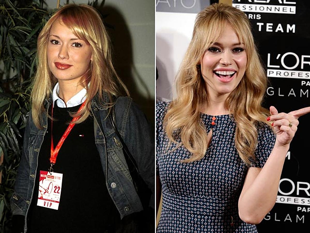 A la izquierda, Patricia Conde en diciembre de 2001. A la derecha, en la Hair Fashion Night, en mayo de 2016.