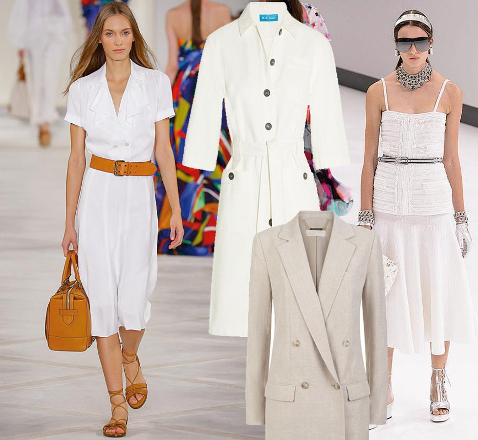 Viajamos al Sáhara y, en un gesto más de homenaje a la década de los 90, recreamos la película de Anthony Minghella El paciente inglés. ¿Cómo? Con un simple vistazo a las pasarelas. En este caso, hacemos zoom en los desfiles de Chanel y Ralph Lauren. Ficha sus looks en blanco impecable, con un un vestido camisero en el primero y un dos piezas en el segundo. El accesorio clave: el cinturón. El plus de estilo: un toque arena en los complementos.