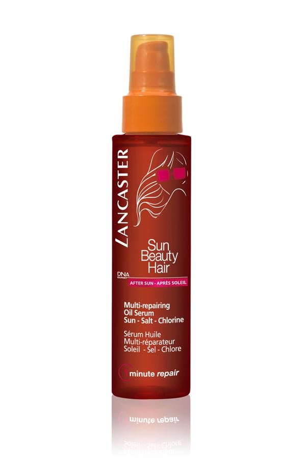 Sin aclarado, nutre y alivia al instante, repara los daños profundos y recupera un cabello bonito y brillante después de la exposición al sol. Solo necesitas de 2 a 4 gotas para desenredar y suavizar el cabello tras un día de playa o de piscina. Se puede usar sobre el cabello seco o mojado, evitando las raíces. (23€).