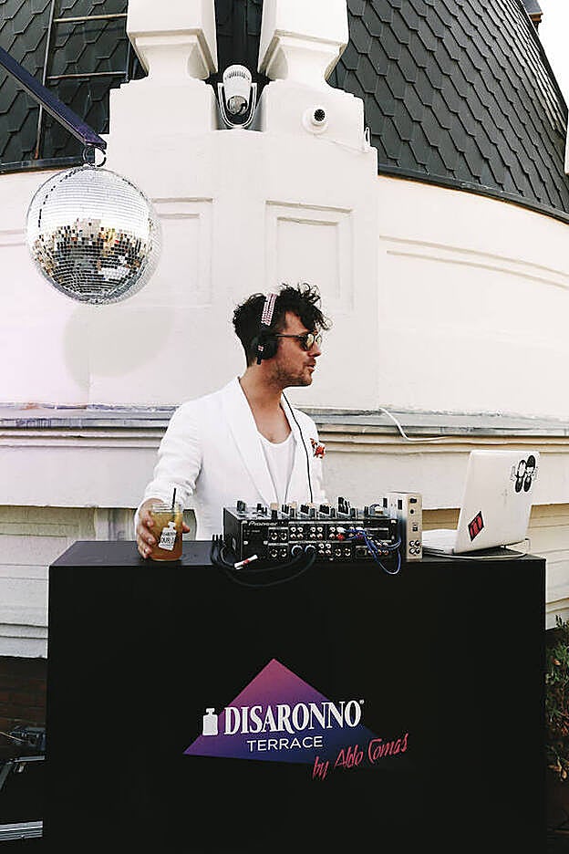 Aldo Comas, en la fiesta Disaronno en la azotea de Dear Hotel.
