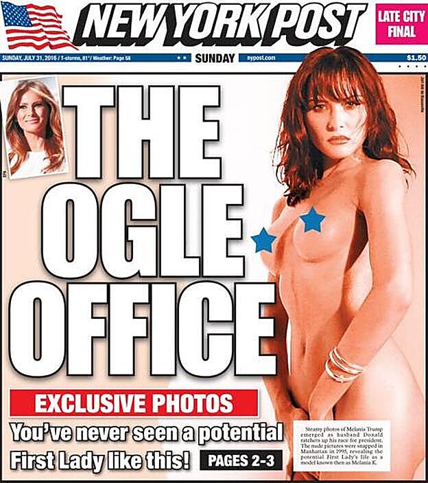 El 'New York Post' muestra unas fotos de Melania Trump desnuda.