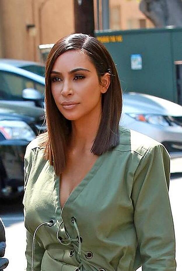 El nuevo look de Kim Kardashian con su long bob.