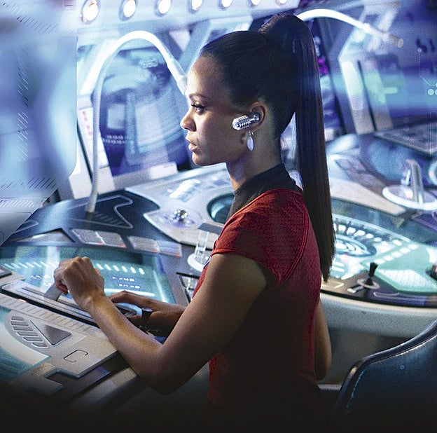 Zoe Saldana en Star trek