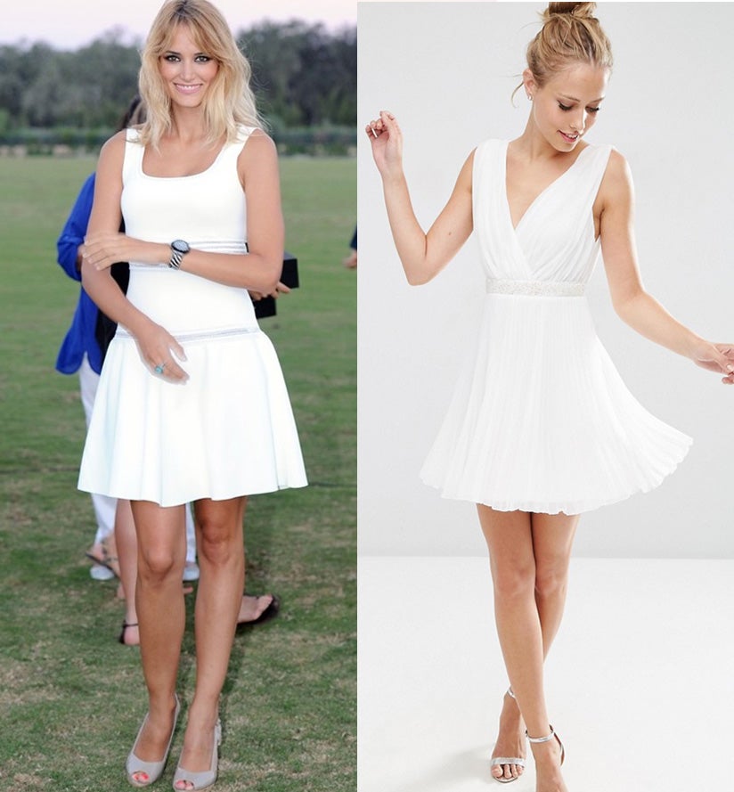 Ideal con un vestido blanco corto similar al que hemos escogido de Asos, pero mejor si lo hubiera combinado con sandalias en lugar de zapatos de estilo peeptoes.