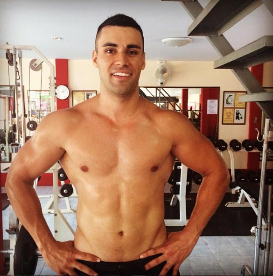 Así es sin el aceite de coco el pecho de Pita Taufatofua, el abanderado más famosos de los Juegos de Río 2016.