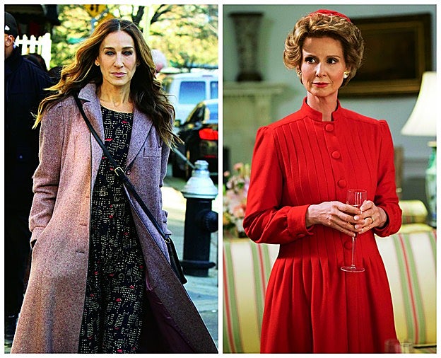 Sarah Jessica Parker (izq.), en Divorce, y Cynthia Nixon (derecha), como Nancy Reagan.
