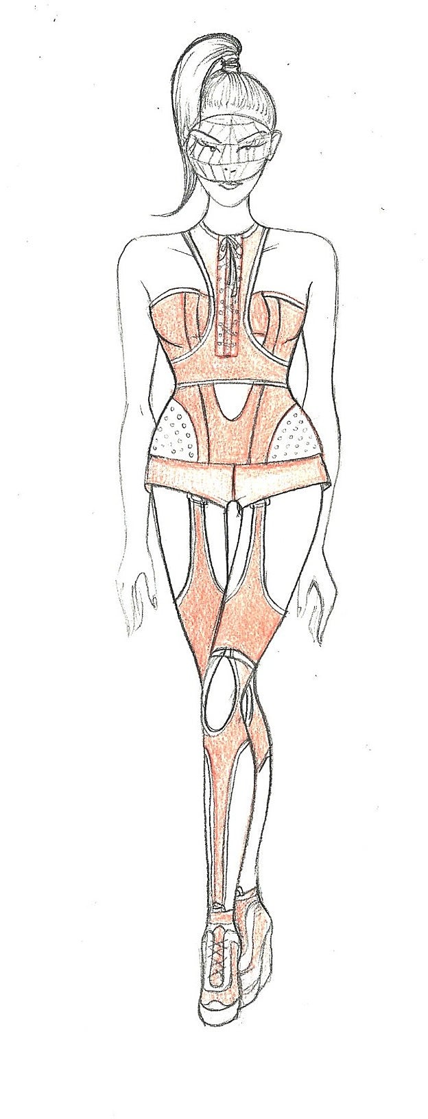 Boceto de la colección 'Rollers' primavera-verano 2017 de Maya Hansen.