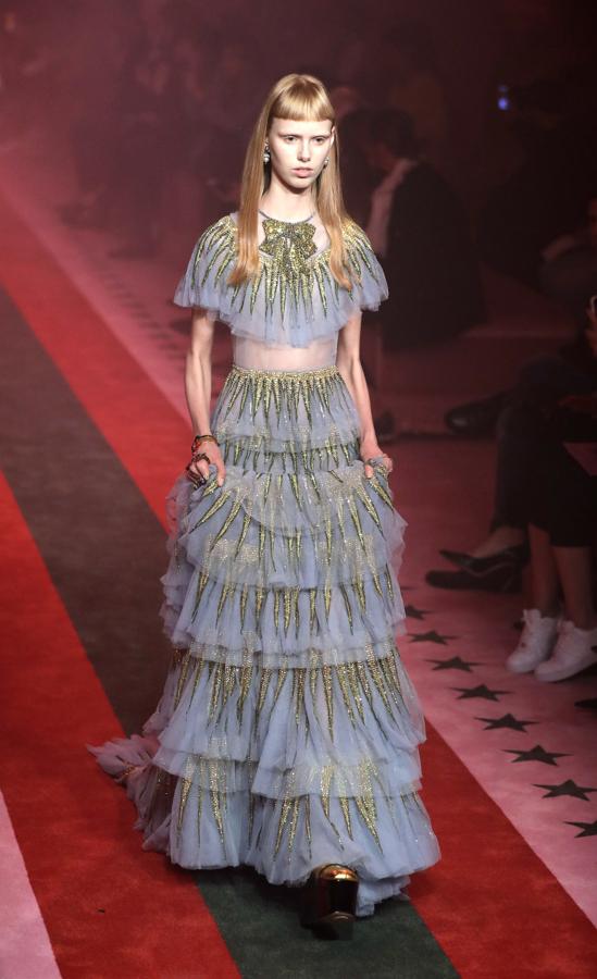 Uno de los diseños de fiesta que Alessandro Michele ha creado para la firma italiana