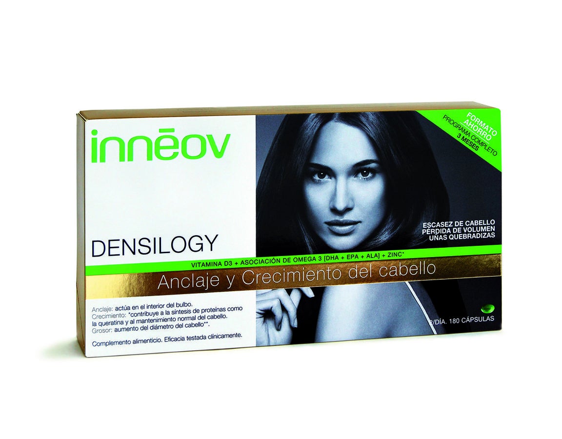 Complemento alimenticio que actúa desde el interior, llegando al bulbo capilar, favoreciendo así el anclaje y el crecimiento del cabello gracias a una combinación exclusiva de ingredientes de Vitamina D, Omega 3 y Zinc. Ingerir 2 cápsulas diarias junto a una comida (preferiblemente el desayuno). (27,95€, 60 cápsulas)