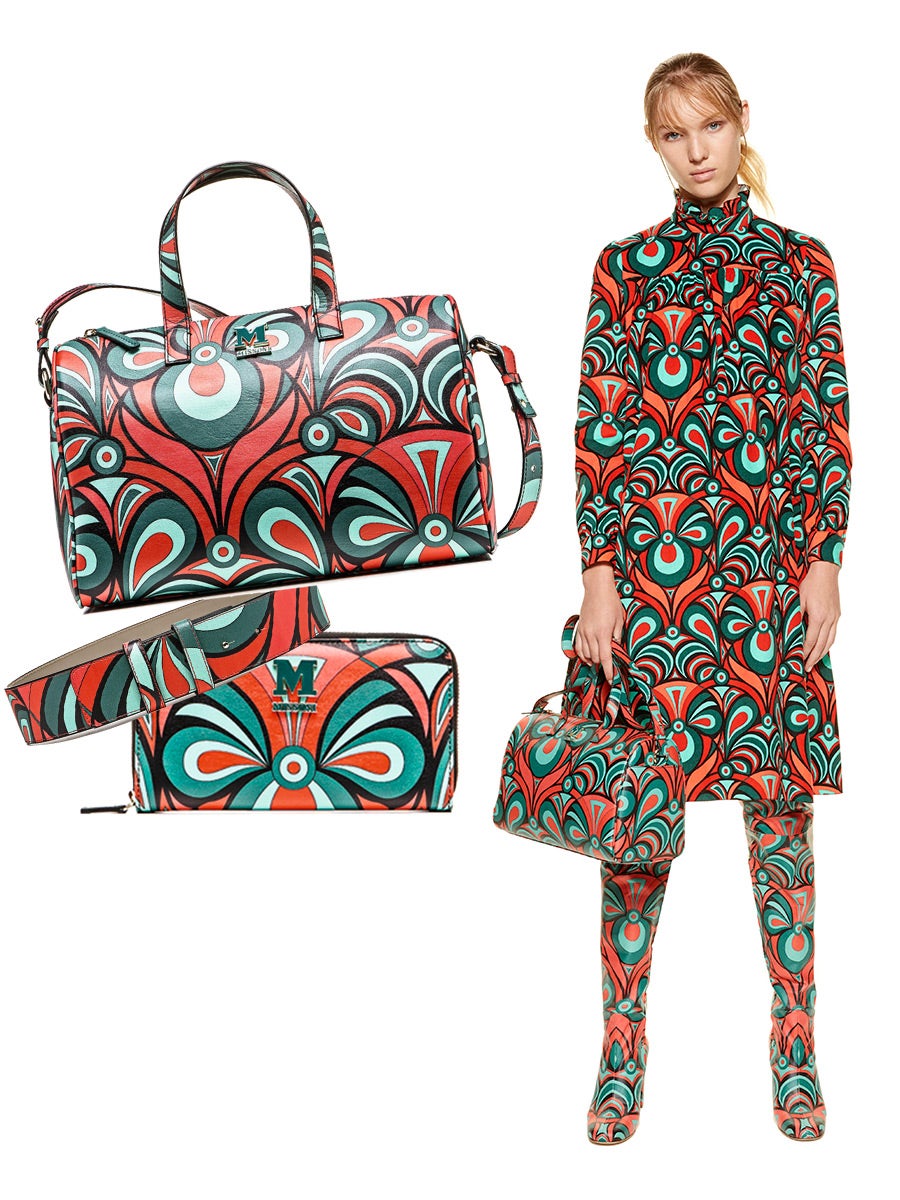 Más es más. El exceso viene certificado por firmas de prestigio, como Balenciaga, Givenchy, Missoni... que proponen un monoestampado de pies a cabeza, con un ojo en la psicodelia setentera. Pero todo, todo, sin ningún accesorio que se escape, hasta la cartera para llevar dentro del bolso. ¿Te atreves? Desapercibida no vas a pasar...