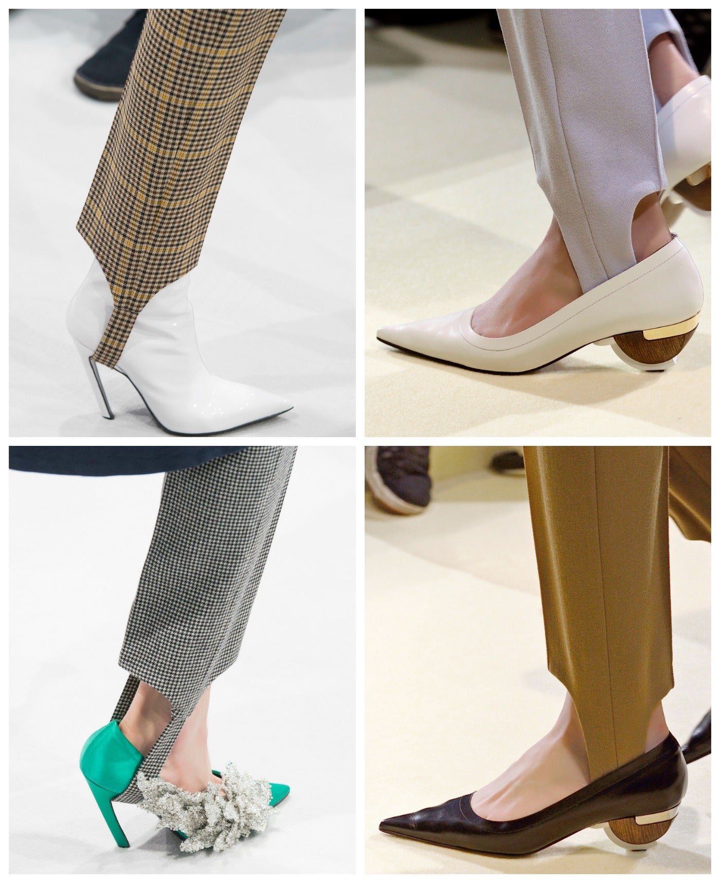 Vienen directamente desde los años 80. Entonces se vestían con botas (como en la hípica) y la tira elástica que llevan para sujetarlos al pie quedaba tapada. Ahora, a su vuelta, piden la revancha y quieren estar muy a la vista. Llévalos sin complejos, con zapatos de tacón, por dentro (fíjate en Marni) o incluso por fuera del calzado, como propone Balenciaga. ¿Quién nos iba a decir que los 80 volverían en su más pura esencia?