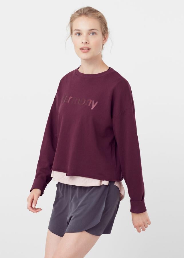 Sudadera "harmony" de algodón. Ideal para los días frios. Mango: 22,99€.