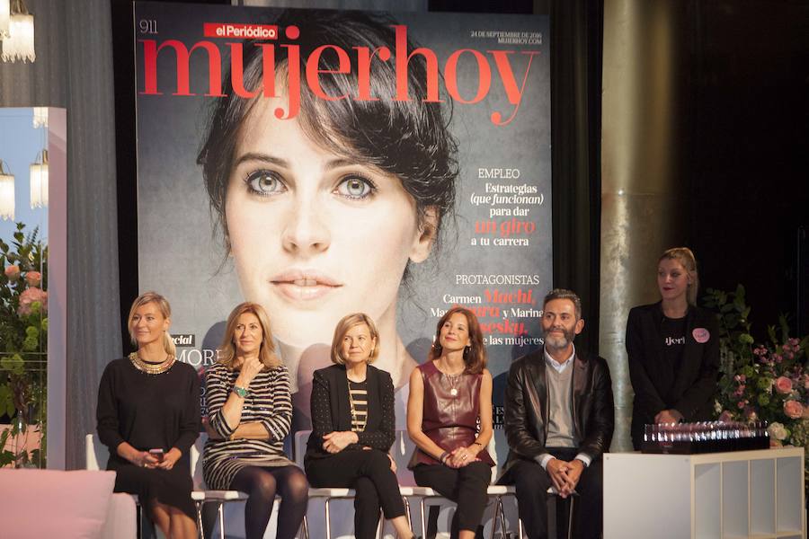 Malena Olcoz, jefa de producto de Mujerhoy.com, Liliana Maguregui, directora comercial del área de revistas de CM Vocento, Charo Carrera, directora de Mujerhoy, Laura Ruiz de Galarreta, directora de operaciones y relaciones institucionales de Taller de Editores, y Gervasio Pérez, director de moda y belleza de Mujerhoy.