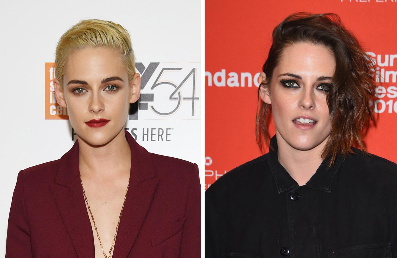 Si hay una actriz que arriesga con sus cambios de look esa es Kristen Stewart. Desde que se cortara su melena, igual aparece de rubia platino que de morena. Por el color oscuro de sus cejas, nos gusta más d emorena, pero no le queda mal el rubio platino, eso sí, fíjate que siempre va con un maquillaje perfecto, un requisito indispensable.