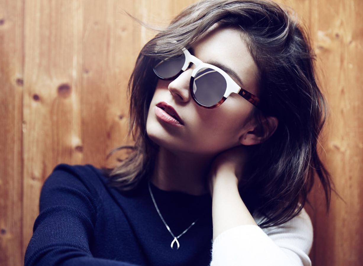 Gafas redondas de pasta en dos colores