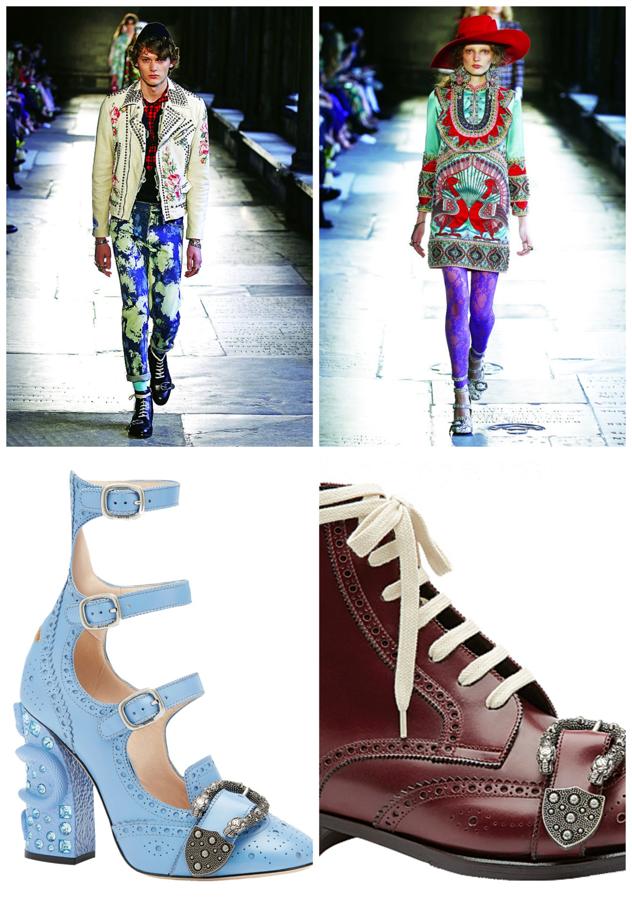 La Firma italiana pone en venta su colección de calzado Queercore, una estética que rinde homenaje al movimiento gay-punk de la década de 1980. Hay vaerias versiones para hombre y para mujer en botas, mocasines o bailarinas y todas los diseños se destacan por su espiritu queercore, con múltiples correas, clavos y adornos metálicos. Claro que Alessandro Michele les ha dado ese toque poético y romántico que caracteriza tosas sus creaciones.