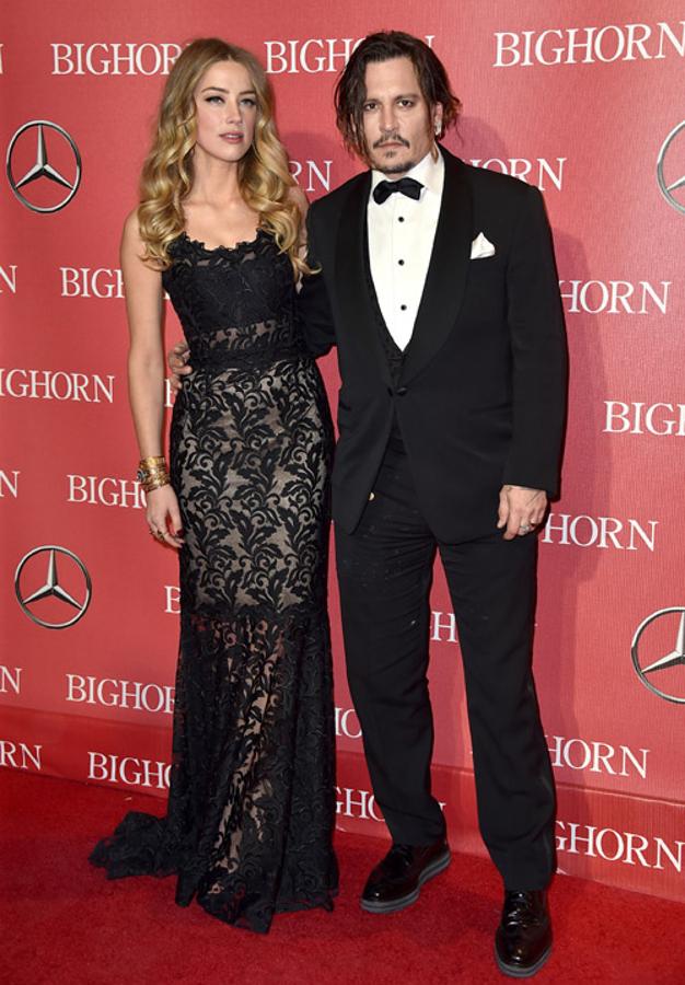 Johnny Deep y Amber Heard.