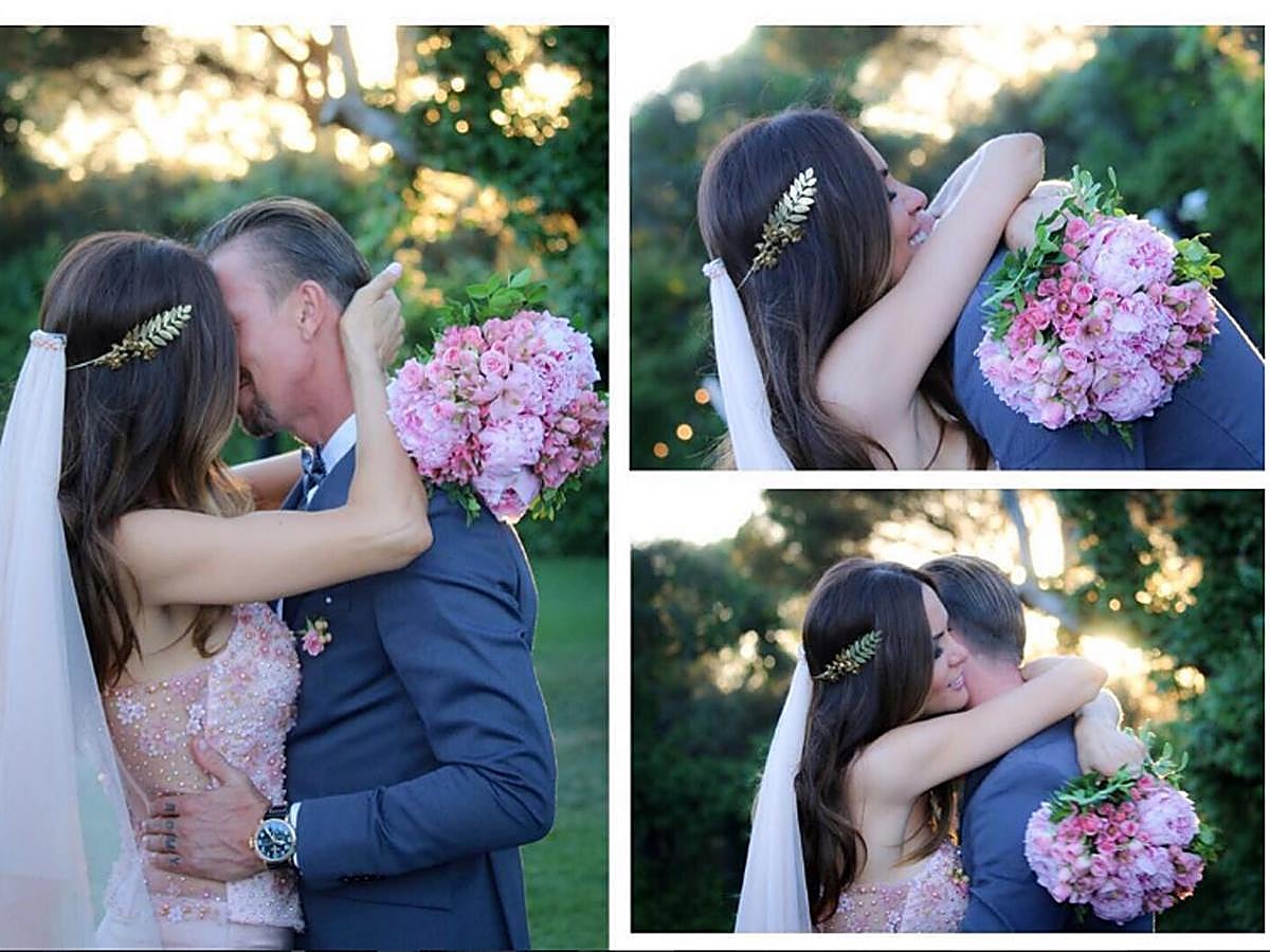 La suya fue una de esas bodas que nos pillaron por sorpresa. La modelo y presentadora argentina y el futbolista madrileño, que tienen un hijo en común, el pequeño Enzo, se dieron el sí quiero en una ceremonia íntima celebrada en Madrid y de la que nos enteramos días después gracias a las redes sociales.