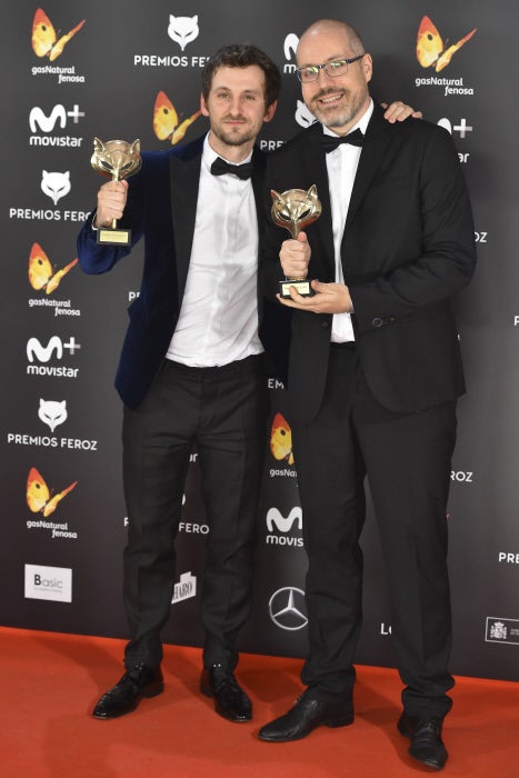 Raúl Arévalo y David Pulido se han llevado el premio al Mejor Guión por 'Tarde para la ira'.