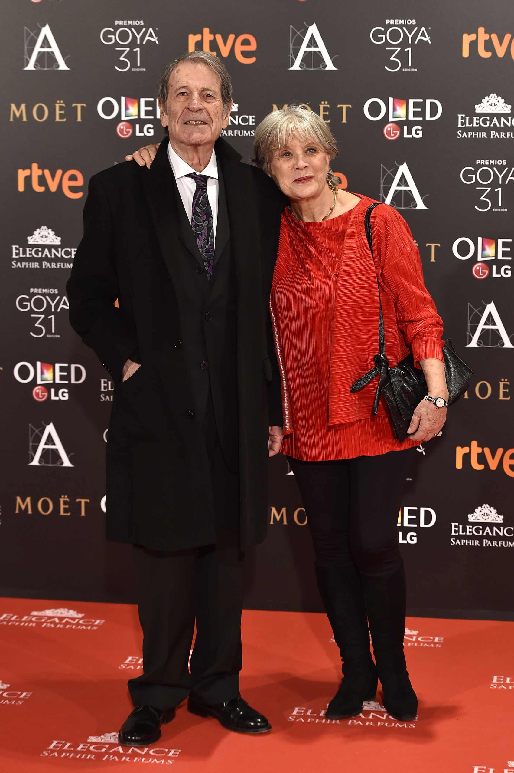 José Manuel Cervino y Maite Blasco posan a su llegada al Hotel Auditorio de Madrid.