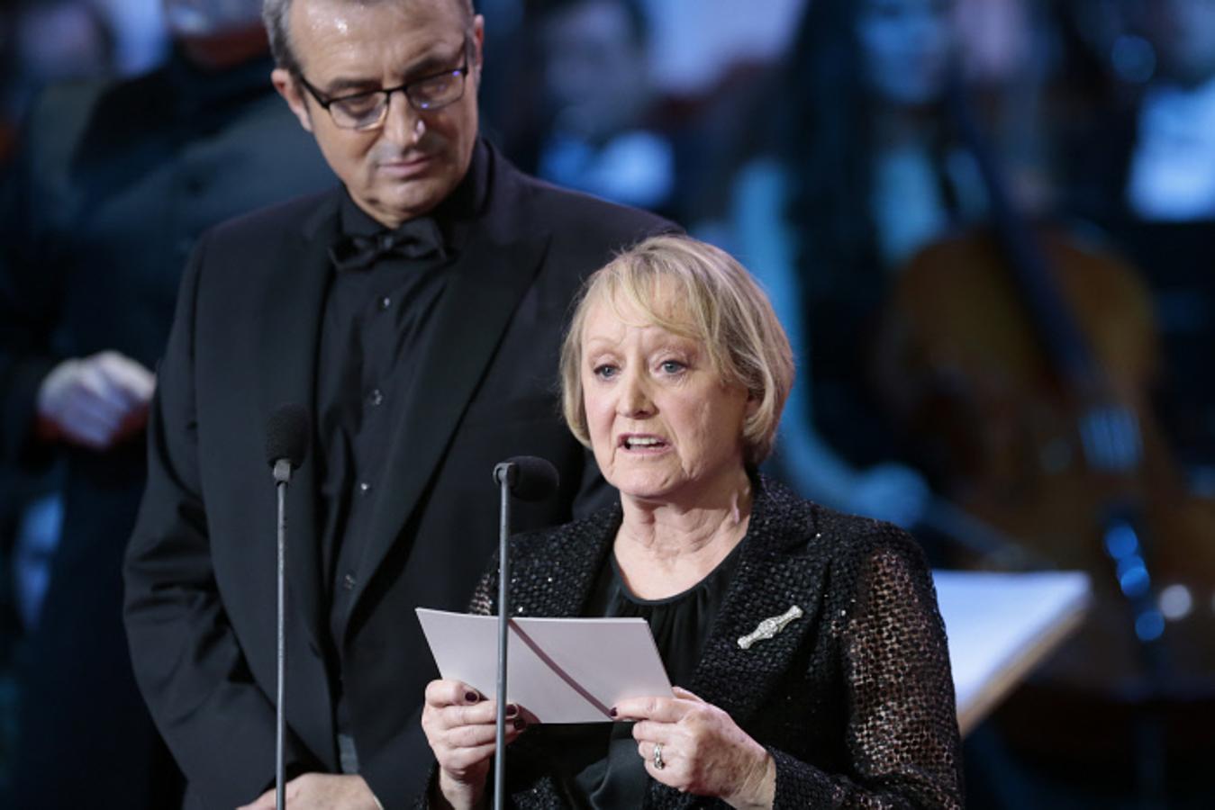 La presidenta de la Academia del Cine Español en un momento de su discurso