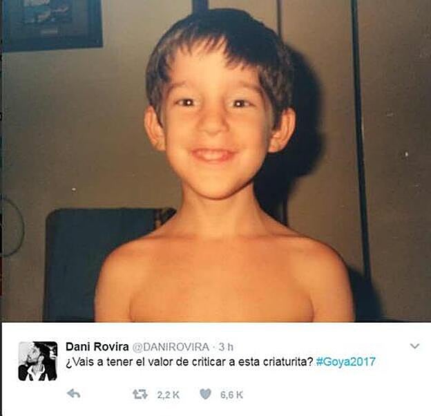 La foto de Dani Rivira con la que pedía clemencia a los tuiteros.