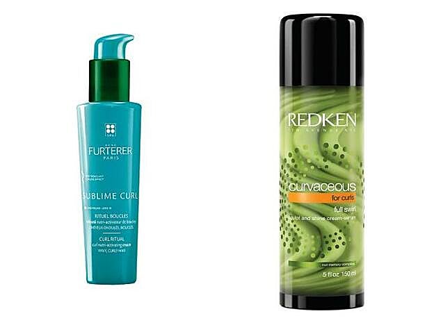 Sublime Curl cuidado nutriactivador de rizos, de Rene Furterer (21,10 €). Full Swirl crema-sérum de definición y brillo, de Redken (26,90 €).
