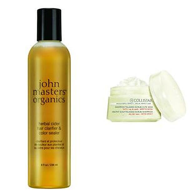 Champú Talasso Scrub Efecto Detox de Collistar (29,90 euros). Clarificador y Sellador del Color de John Masters Organics (22 euros). En Greenhairbeauty.com.