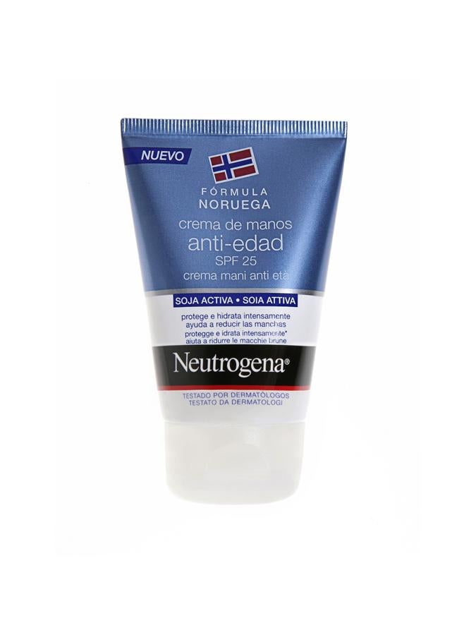 Protege, hidrata intensamente y ayuda a reducir las manchas en la piel de las manos. Contiene soja activa y SPF 25 para prevenir las manchas del sol. (8,75€, 50 ml)