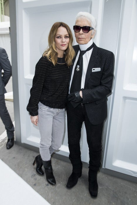 Vanessa Paradis y Karl Lagerfeld