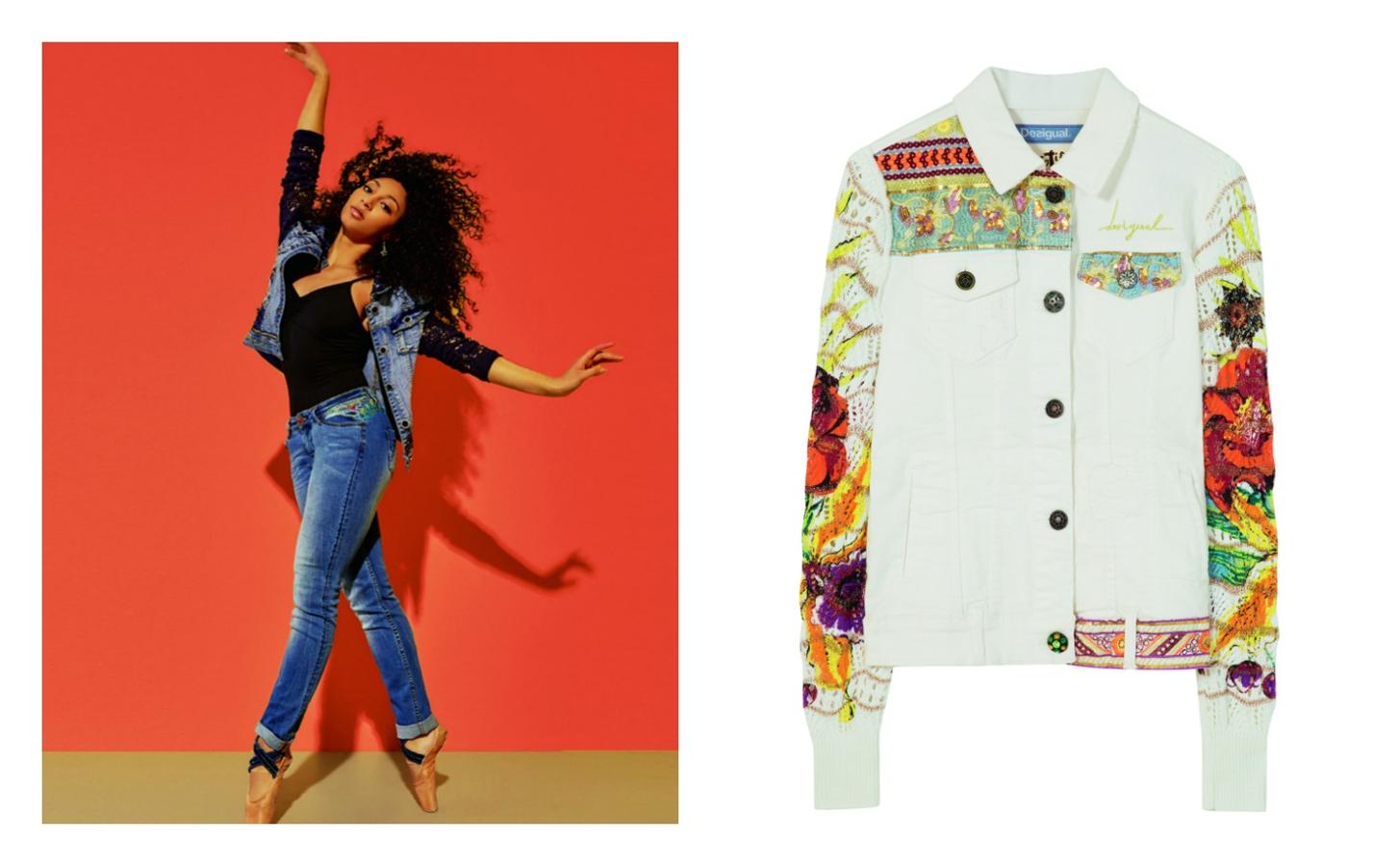 El hiplet (una fusión entre el hip hop y el ballet clásico) inspira la nueva colección de Exotic Jeans de Desigual. Una línea de prendas vaqueras que permite libertad de movimientos por su tejido y patronaje.