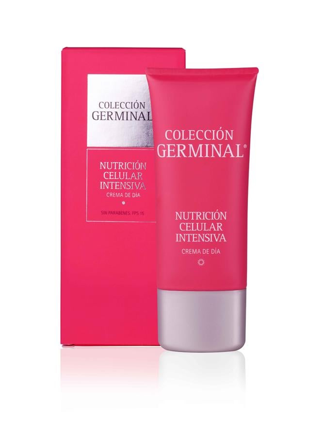 Nutrición Celular Intensiva Crema de día de Germinal. Tratamiento de choque antiedad diurno con vitamina C encapsulada, que contrarresta los efectos de la polución, el estrés, etc. (25,30€)