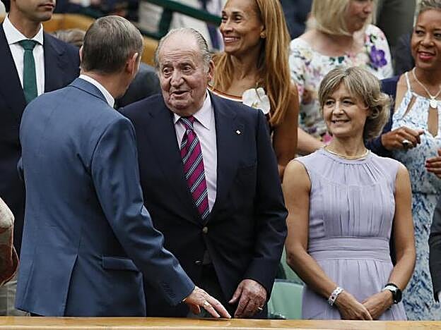 El rey emérito Juan Carlos I disfrutando del torneo.