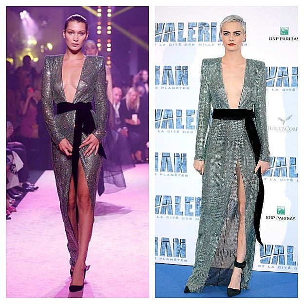 Bella Hadid y Cara Delevingne, con el mismo vestido