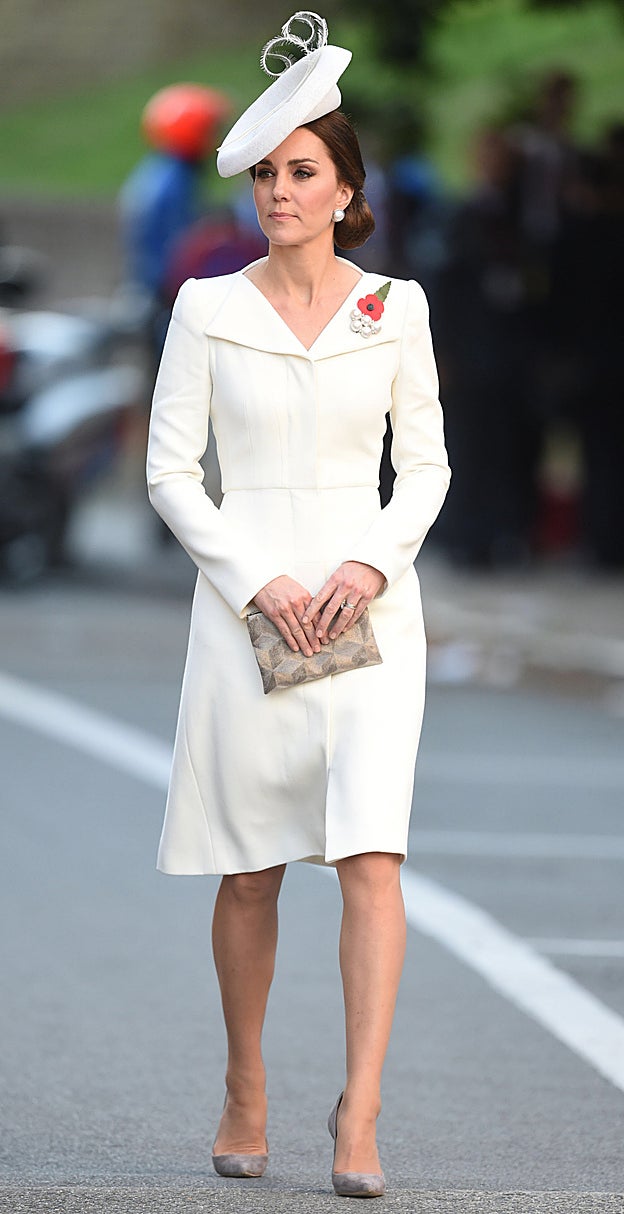 Kate Middleton, de blanco impoluto.