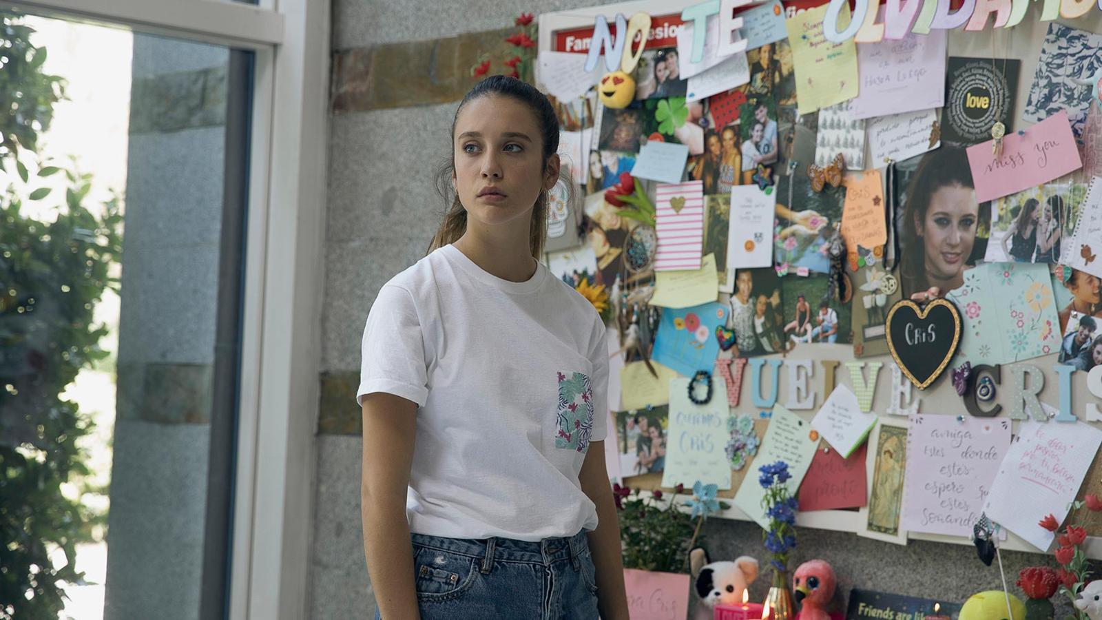 La actriz, que interpreta a Alba en 'Si fueras tú', en una de las primeras escenas de la serie.