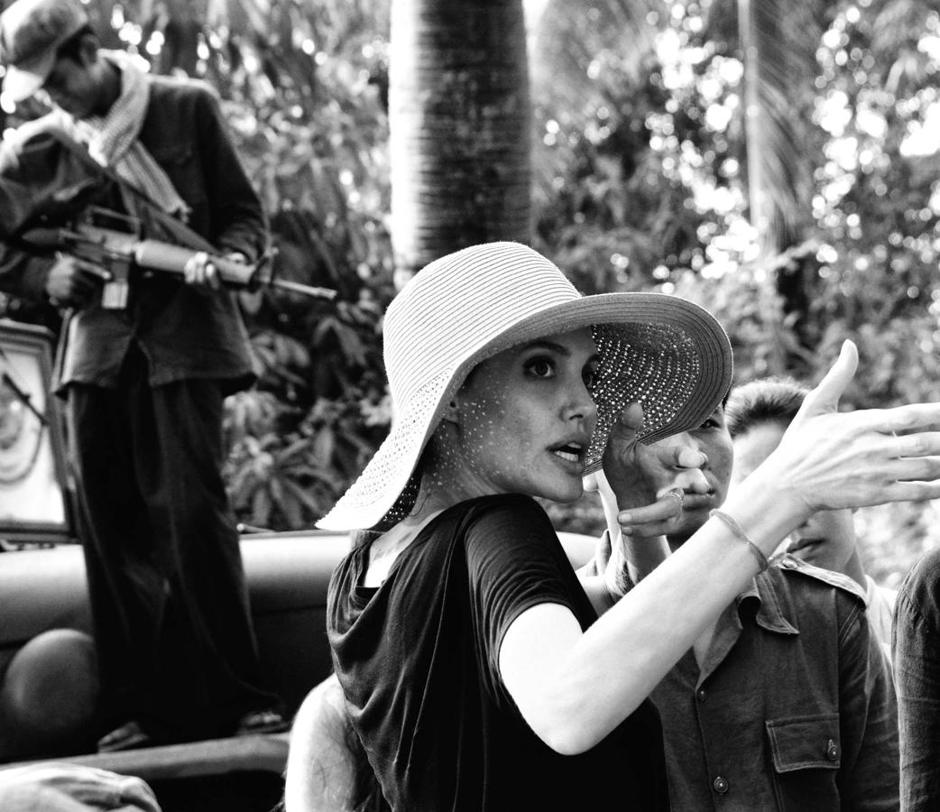 La actriz Angelina Jolie durante el rodaje de la película.