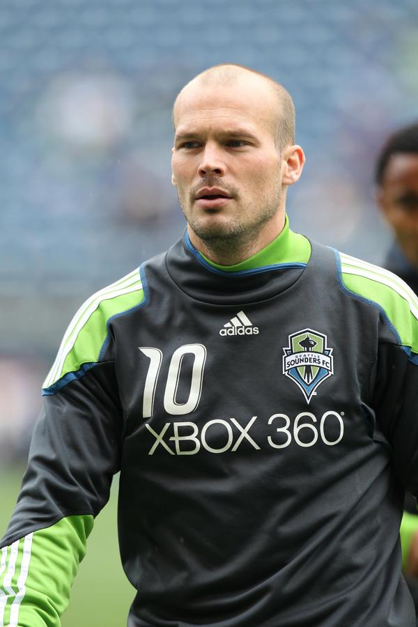 El futbolista y modelo Freddie Ljungberg en un partido en la ciudad de Washington.