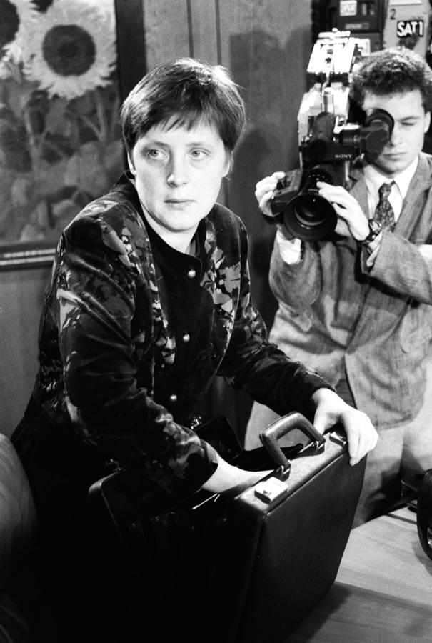 En 1991, en la toma de posesión de su cartera como ministra de Mujer y Juventud.