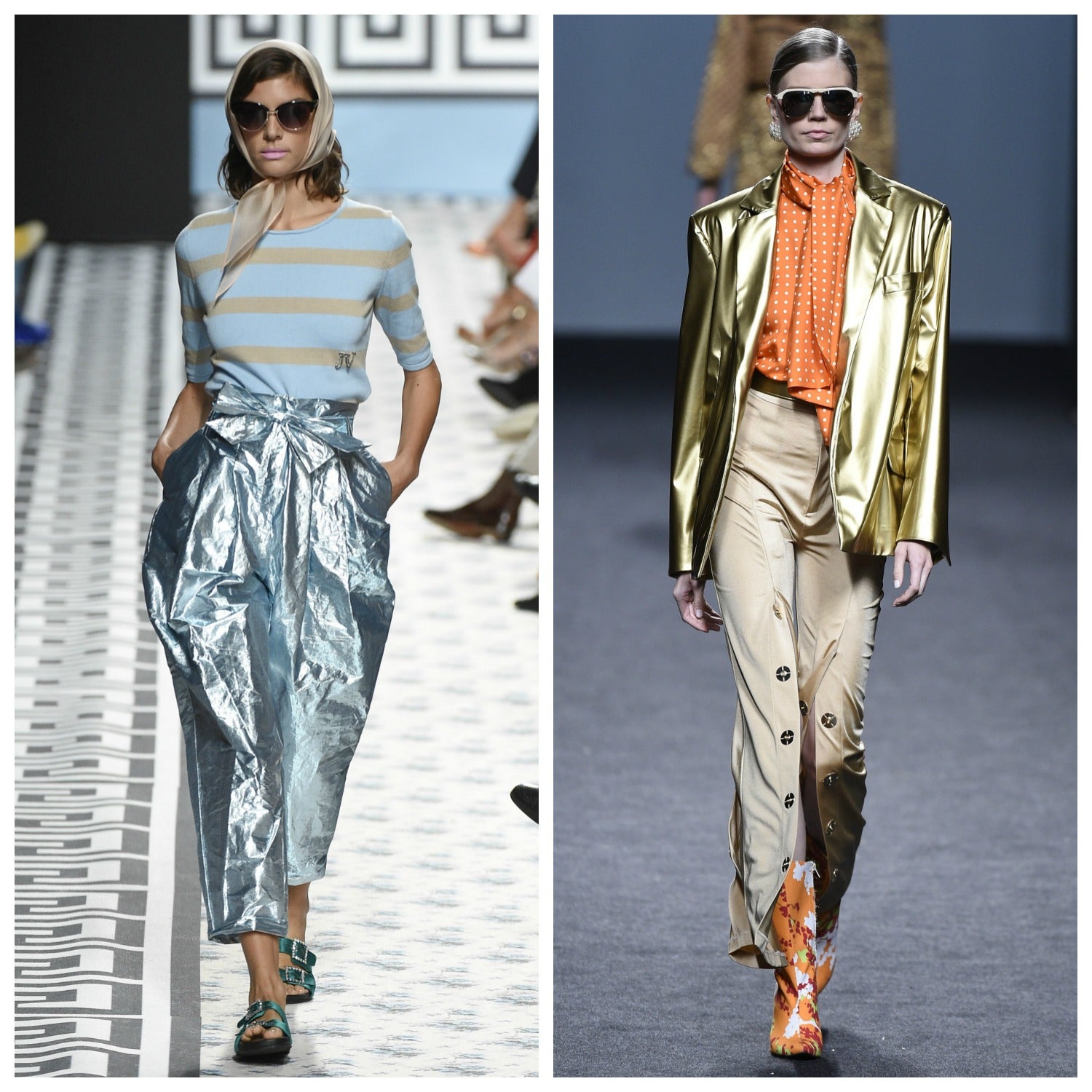 Popular desde los años 30, el tejido lamé siempre ha sido muy recurrente para confeccionar prendas de noche. Casi 90 años después firmas como Jorge Vázquez y María Escoté quieren que sigamos brillando gracias a él más allá de la Navidad, la época por excelencia del brillo.