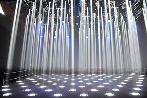 La parte más intrigante de la casa en los días de gala: el plató. Aquí acuden los concursantes cuando tienen que realizar alguna prueba.