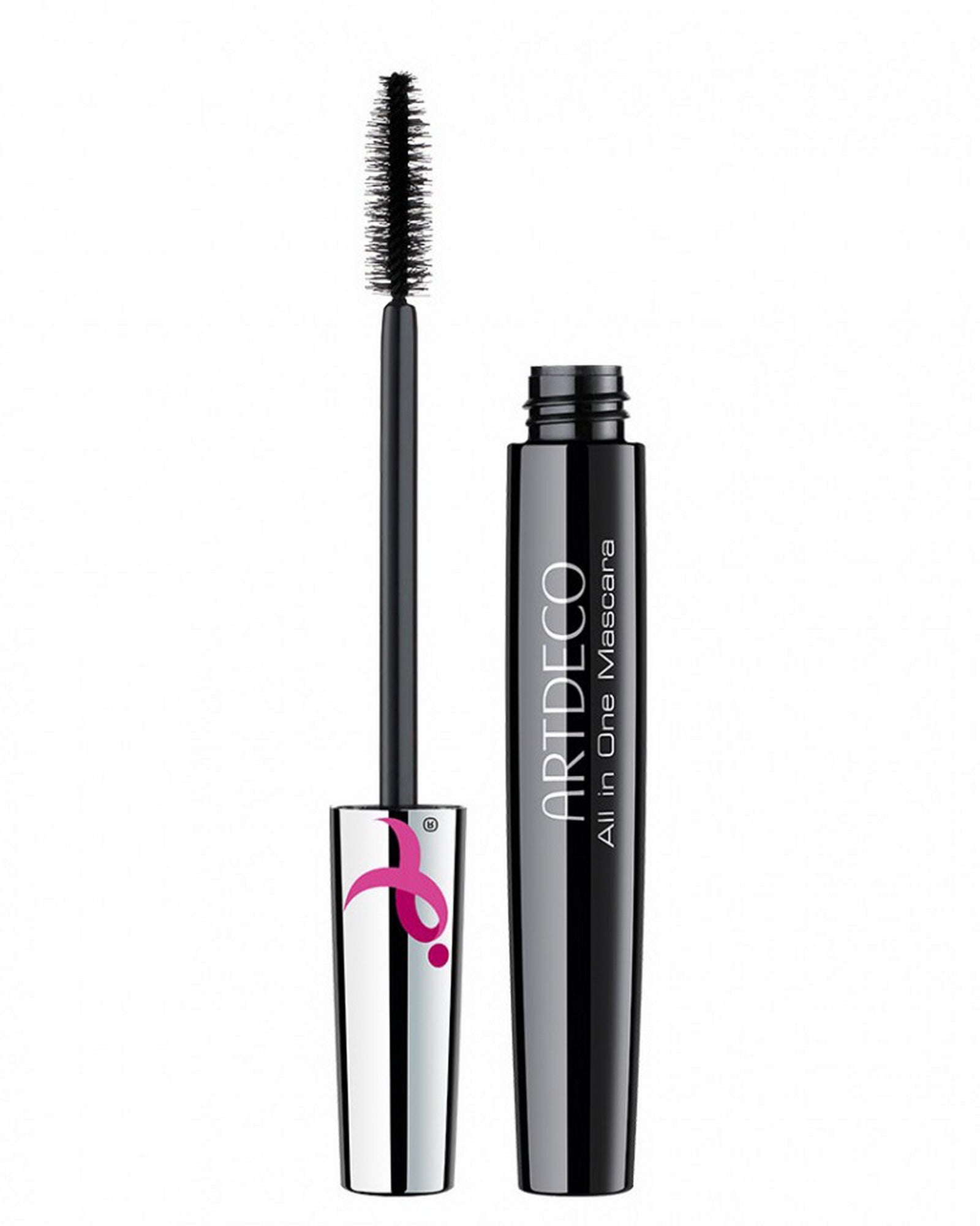 ArtDeco ha lanzado una edición especial de All in One Mascara, vestida con el lazo rosa. La marca donará el 10% de las ventas de la máscara a la Fundación Internacional Susan G. Komen. Esta máscara define las pestañas con precisión, aporta volumen, curva y da longitud gracias a su doble cepillo integrado en uno solo, que separa, alarga y riza la pestaña. (14,90€, en Douglas)
