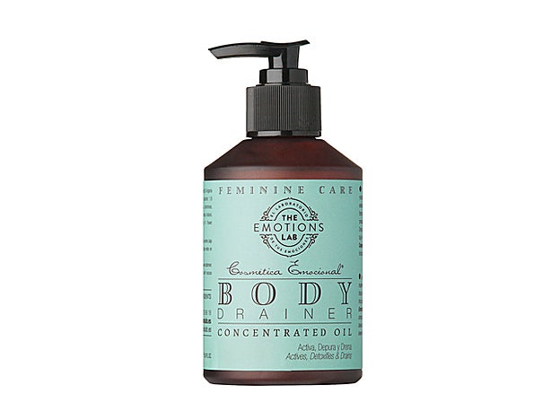 Feminine Care Body Drainer Concentrated Oil, que mejora los síntomas de la menopausia equilibrando en estados de cambios hormonales, de The Emotions Lab (75 €).