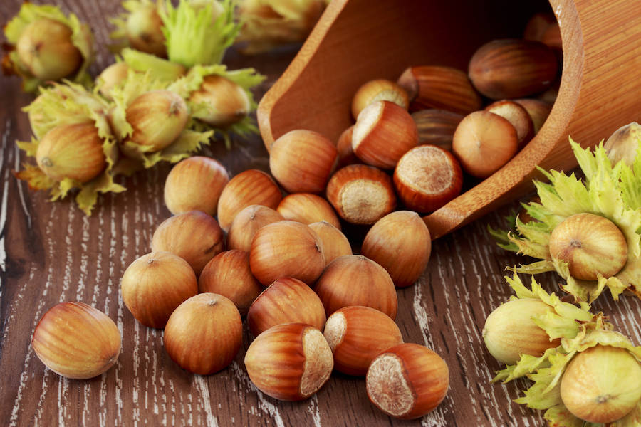 Las avellanas aportan 240 miligramos de calcio por cada 100 gramos de porción comestible del alimento.