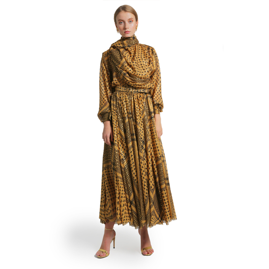 Falda con estampado noventero de María Escoté. Precio sin descuento: 390 euros.