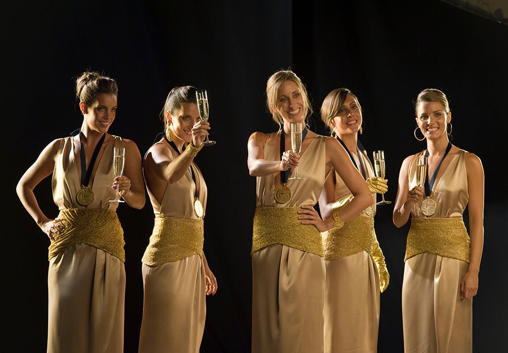 El equipo de Natación Sincronizada en su segundo año consecutivo.