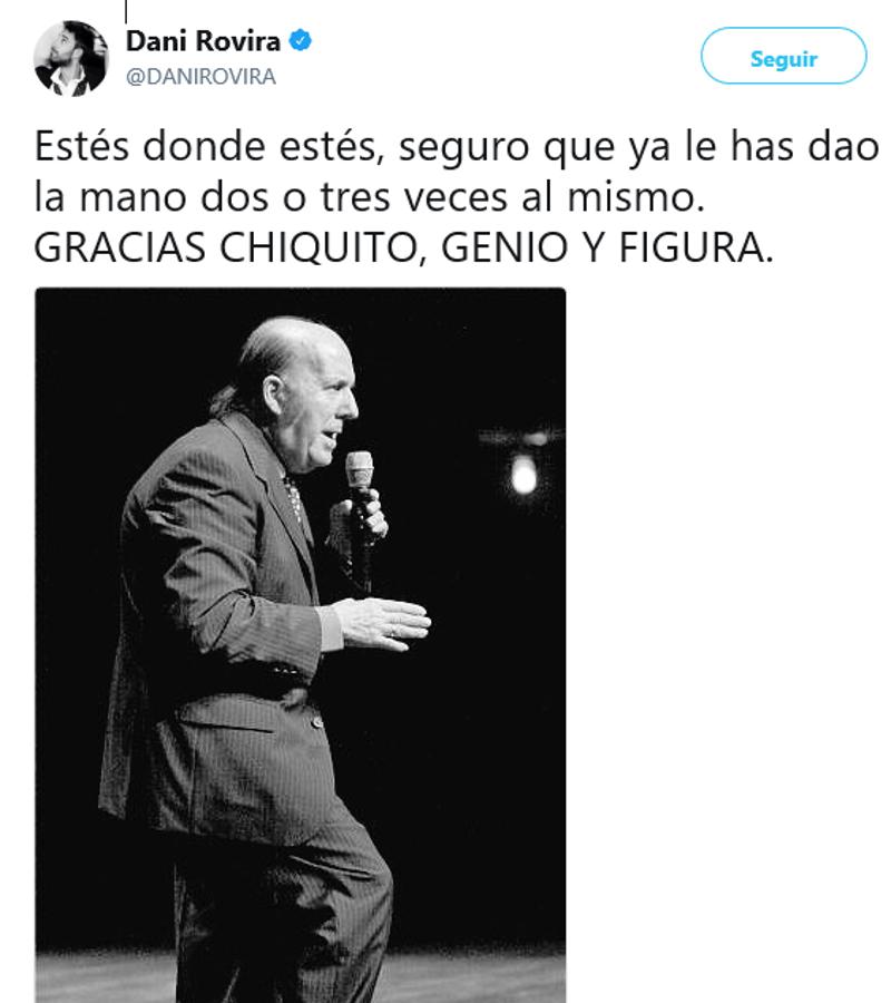 El actor ha destacado la simpatía y gestos de afecto que caracterizaban a Chiquito.