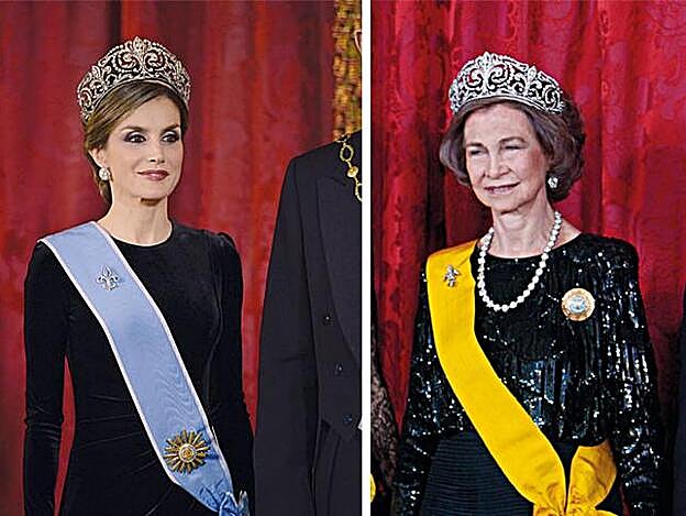 La actual Reina Leticia (a la izquierda) y Doña Sofía (a la derecha).