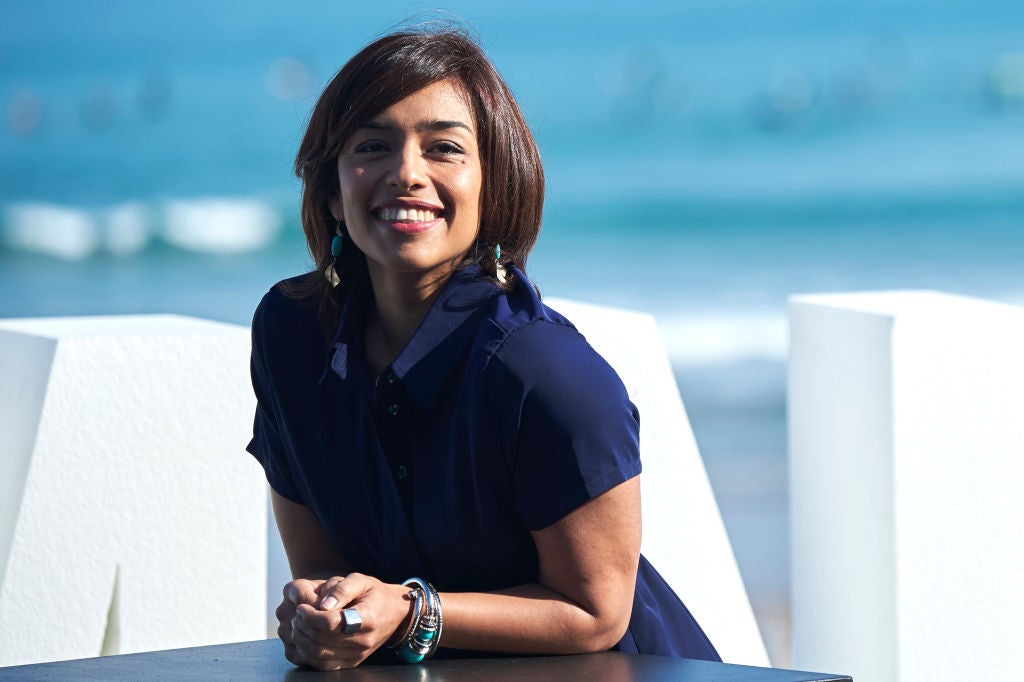 Adriana Paz, actriz nominada a los Premios Goya 2018 a mejor actriz revelación por 'El autor', durante el Festival de Cine de San Sebastián