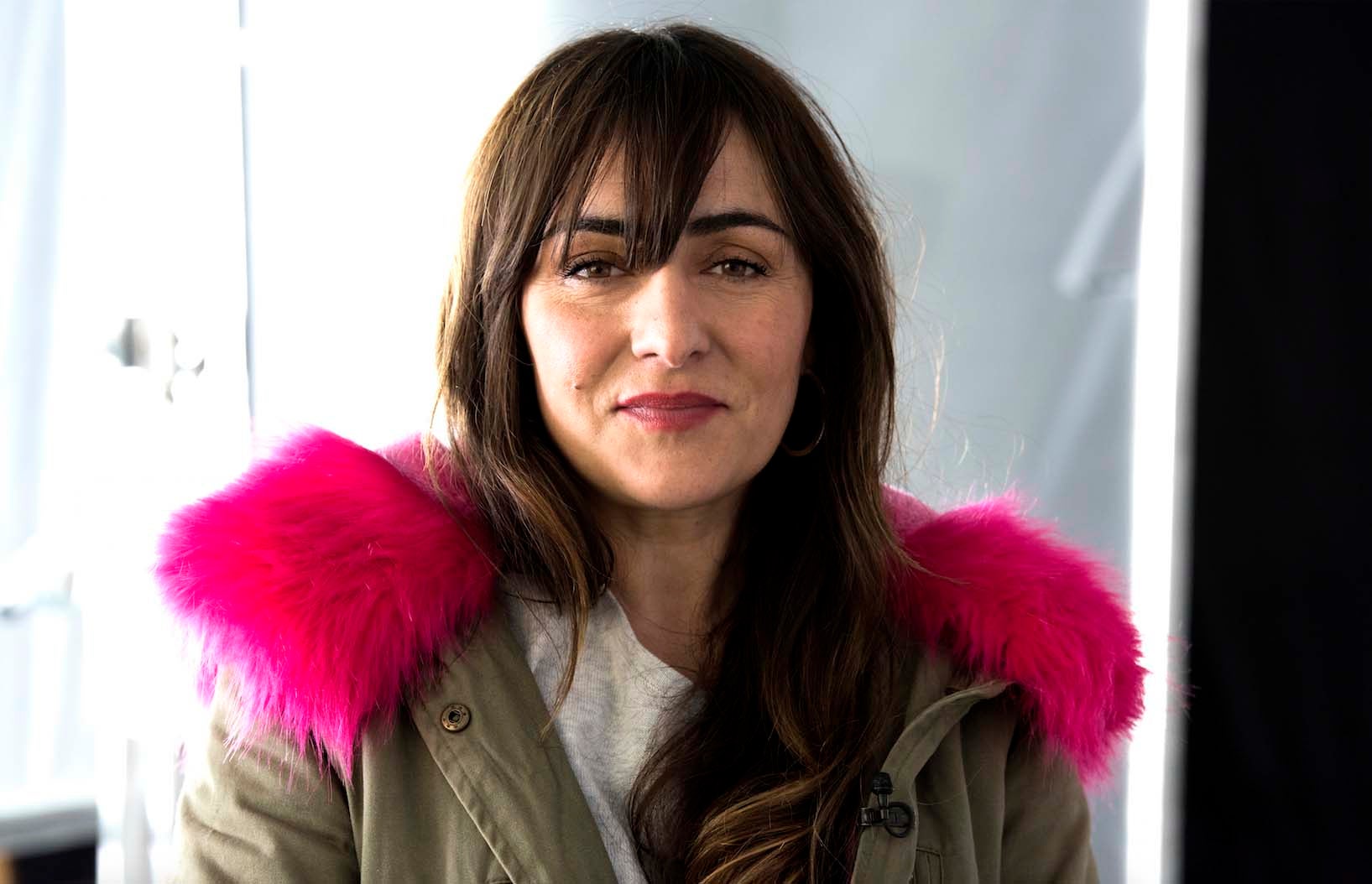 La actriz Candela Peña, durante el rodaje del anuncio de Navidad de Campofrío, Amodio.